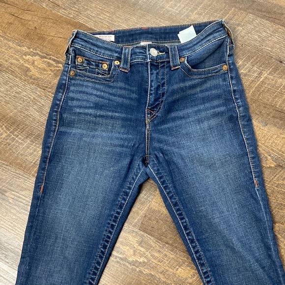 NWOT TRUE RELIGION HALLIE HIGH RISE SUPER SKINNY SZ 27 - Picture 6 of 15